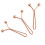 Extension de boucles argentées, 3 lots, ajusteurs de-Or rose 1