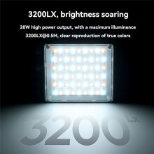Ulanzi LE20 LED Panel Light 20W RGB Professional Photography Lighting for Camera Game Live Video Filmmaker Lighting