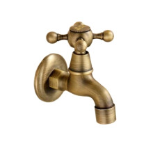 Brass Garden Bibcock Antique Dragon Carved Outdoor Faucet
