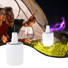 Solar Camping Light with 20 LED, Remote, USB Charging, IPX4