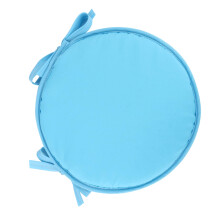 Round chair cushions with ties sky blue
