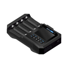 Lithium Battery Charger Battery Coulometer Tester 4-Slot  Fast Charging Capacity Tester for 18650 Battery UK Plug