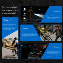 Bike Headlight with Remote Control Bicycle DIY Voice Speaker Waterproof Road Bike Bell