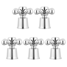 Faucet Knob Handle Cross-Arm Universal Replacement 5 Pcs