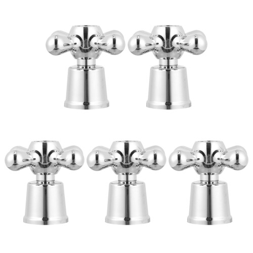 Faucet Knob Handle Cross-Arm Universal Replacement 5 Pcs
