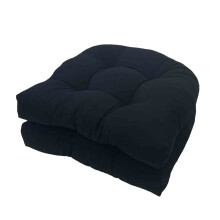 U-Shape Tufted Seat Cushions for Wicker Chairs 2 Pcs