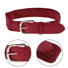 Youth Baseball Belt Dark Red Elastic Comfortable Fit