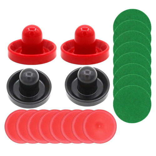 Air Hockey Pucks and Pushers Set Plastic