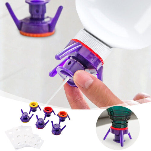 Bottle Rack Set with Caps for Thick Liquids 6-Piece