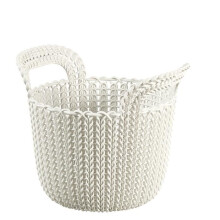 CURVER Decoratieve ronde mand Knit 3 L gebreid wit