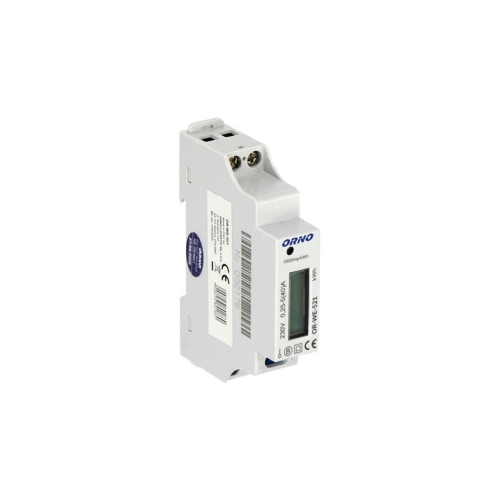 Orno Energiezähler - Mid 40A - Lcd-Display - Impuls-Ausgang - Innen
