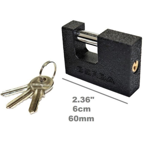 Cadenas - Gerda - Type C - 60 mm - Manille droite - 3 clés en fonte