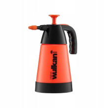 Pulverizador a presión - KWAZAR - 1 L - Boquilla ajustable - Base estabilizadora - Naranja - Plástico resistente