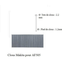 Clous - Makita - AF505 - 5000 unidades - Comprimento 35 mm - Galvanizados