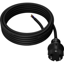 Awtools - AW24859 - KABEL MET STEKKER 5m 3x1,5 ZWART H05VV-F