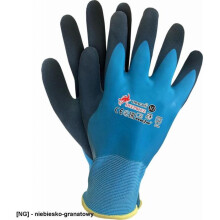 WERK HANDSCHOENEN - RAW-POL - DEEPBLUE NG7 - Latex Glad - Hoge Grip - Maat 7
