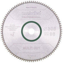 Lâmina de serra circular de carbure Metabo HW/CT 305X30 96 FZ/TR5 628091000 305 x 30 x 2 mm Número de dentes: 96 1 pc(s)