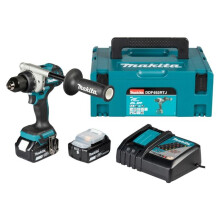 Accuboormachine zonder draad 18V - MAKITA - met 2 batterijen 5Ah - snellader - MAKPAC - DDF492RTJ