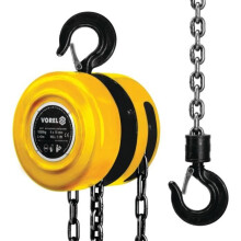 VOREL Bloque de cadena 1000 kg Acero Amarillo