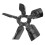 Engine Radiator Cooling Fan Blade Black Steel 1pc 2