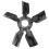 Engine Radiator Cooling Fan Blade Black Steel 1 Pc 3