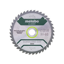 Sahaohje - Metabo - 216x30 mm - 40 hammasta - HW/CT - Maksimaalinen käyttöaika