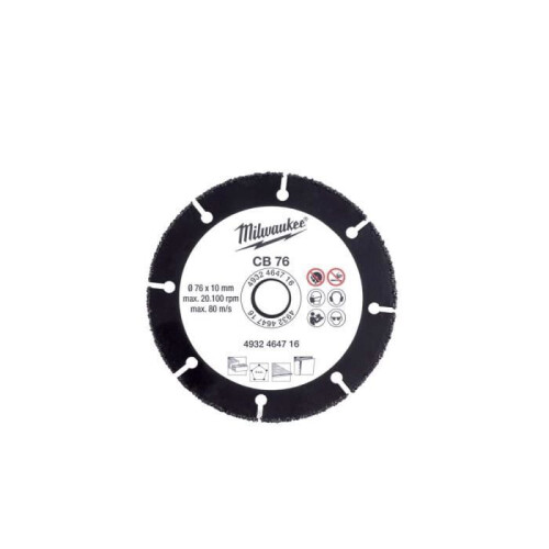 Milwaukee Milwaukee Hartmetall-Scheibe 76mm - 4932464716