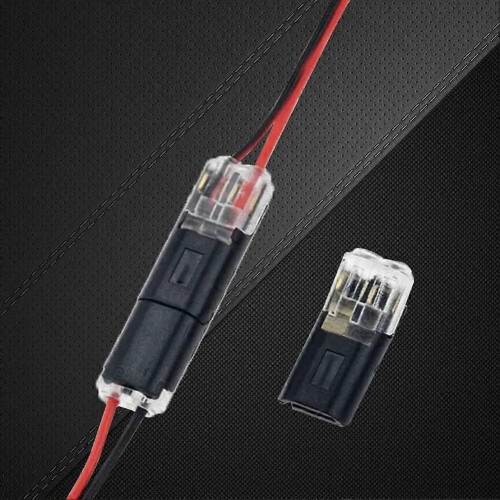 20Pcs Double Wire Plug In Connector with Locking Buckle 2 Pin Universal Compact Wire Terminal 2