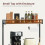 Bakers Rack with Storage and Power Outlet 36-inch Rustic 6