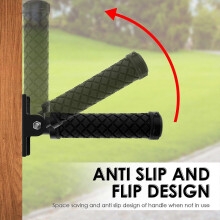 Compatibele opklapbare handgreep voor ouderen, wandmontage, antislip grip, draagvermogen 159 kg (350 lbs), zwart