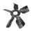 Engine Radiator Cooling Fan Blade Black Steel 1pc 4