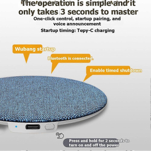 Under Pillow Bluetooth Speaker, Mini Portable Wireless Sleep Speaker with White Noise for Deep Sleep 2