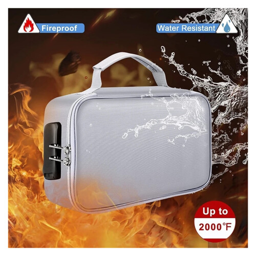 Fireproof Waterproof Safe Bag for Cash Documents Keys 1