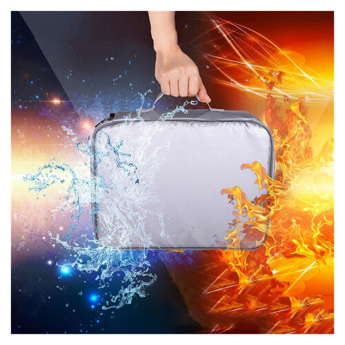Fireproof Waterproof Safe Bag for Cash Documents Keys 2