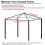 Gazebo canopy replacement cover 10 ft x 10 ft 2-tier 6