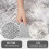 Abstract Area Rug 4x6 Ft Washable Non-Slip Grey Beige 6