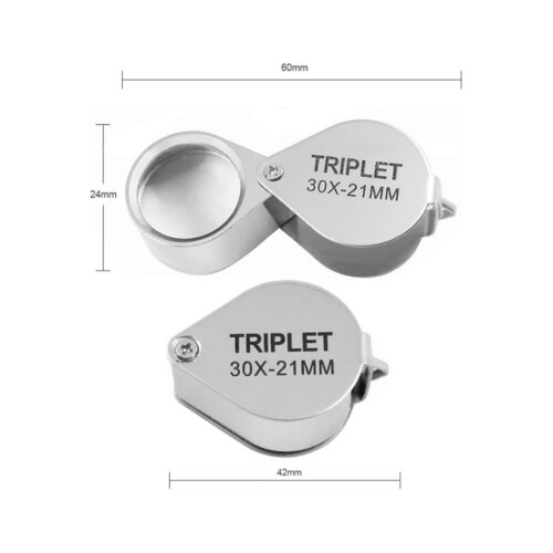 Μεγεθυντικός φακός τσέπης Jeweler's Loupe 30x21mm, πτυσσόμενος μεγεθυντικός φακός από γ 2