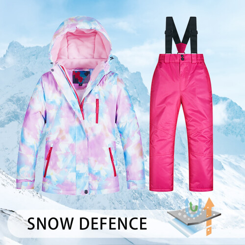 Girls' Ski Jacket and Pants Set Size 7-8 Windproof 2