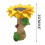 Polyresin Sunflower Bird Bath with Ladybug Brown Pedestal 3