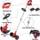 String Trimmer Edger Adjustable Pole 2 Batteries 3 Blades 4