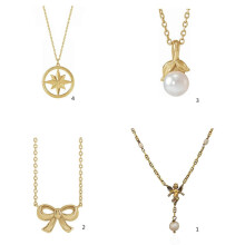 Modische Perlenkette mit Schleifen-Kompass-Anhänger, exquisite Choker-Kette, Statement-Schmuck für Damen und Mädchen
