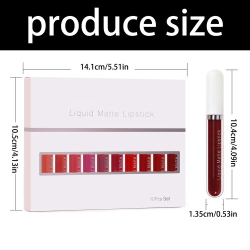 Ensemble de rouge à lèvres mat imperméable, rapide à enlever 2