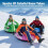 Snow Tube Inflatable Sled with Handles Thick Bottom 3 Pack 6
