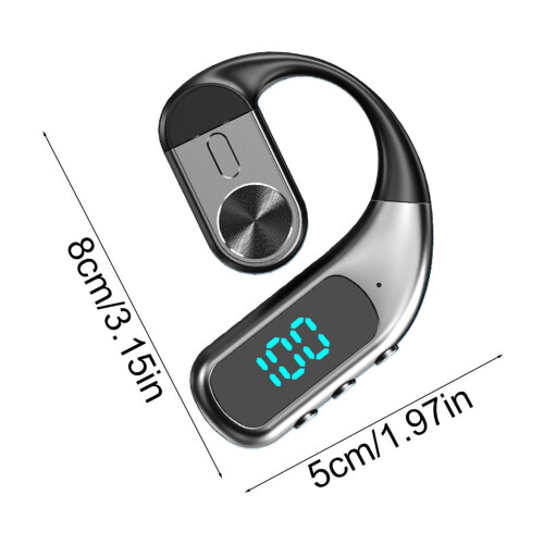 Bone Conduction Headset Single Ear Bluetooth Earhook with 2