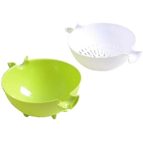 2-in-1 Kitchen Strainer and Bowl Set, Detachable Colanders 1