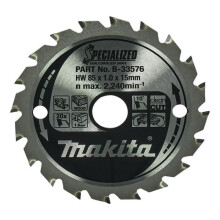 Makita Lâmina de serra circular HM TCT Especial TCT - 85 x 15 mm - 20 dentes - Madeira