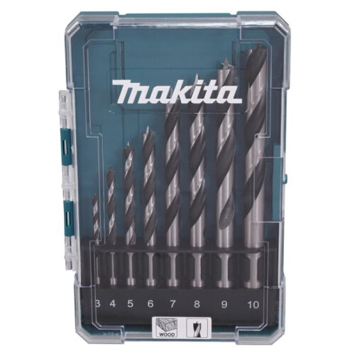 Makita Coffret 8 mèches à bois cylindriques - MAKITA - D-77257