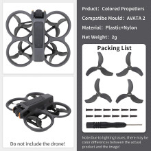 Propellers voor Avata 2 drones Access voor Avata 2 drones Bladee reserveonderdeel vervangende propellers 4 stuks rood