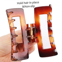 Pinzas rectangulares para el cabello, cómodas y antideslizantes para todo tipo de cabello. Fabricadas con resortes metálicos resis