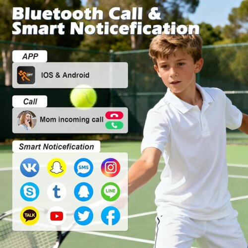 Έξυπνο ρολόι Fitness Tracker, 1,83 ιντσών HD, με λειτουργία Sports, καρδιακούς παλμούς 1